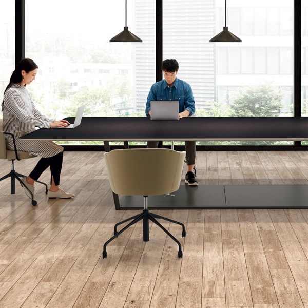 コクヨ品番 LT-RG219ME6AMY3 ラウンジテーブル　リージョン　Ｔ字脚 W2100xD900xH720 リージョン LT-RG219ME6AMY3N オフィスラウンジテーブル リージョンT字脚角形(配送