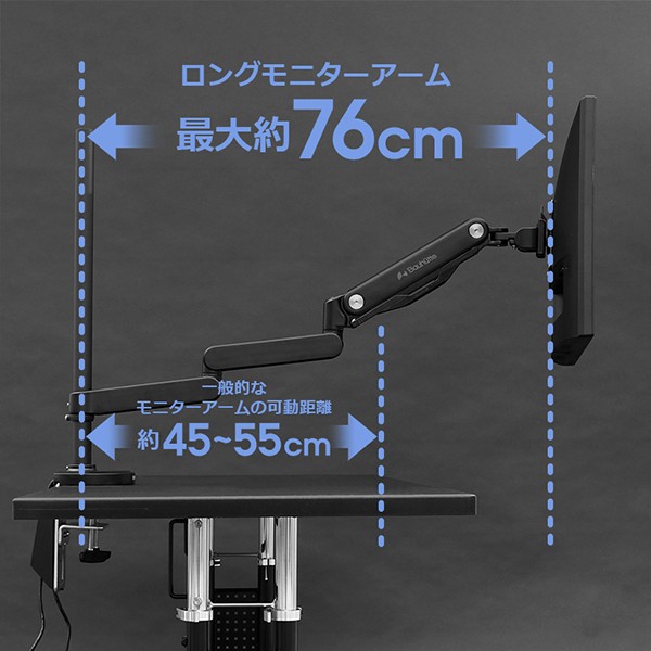 BMA-3GS-WH【送料無料】 | バウヒュッテ ロングモニターアームGS通販
