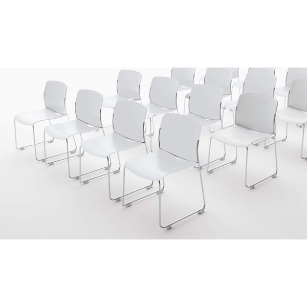 コクヨ AMOS アモス スタッキングチェアー 座クッションタイプ 肘なしチェアー ホワイト カラー アッシュグレー JAB3 脚先キ CK-M870PAWJAB3-D送料無料 | コクヨ AMOS通販 -