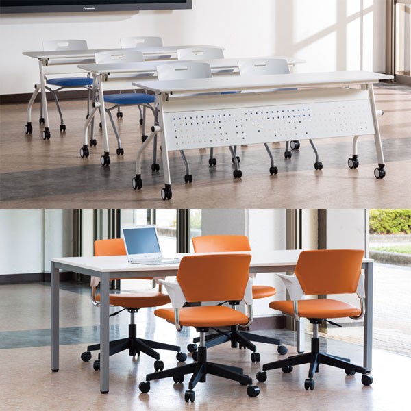 チェア② ビジネスチェアFST55 ビニールレザー 幅395 奥行525 高さ780-860 FI