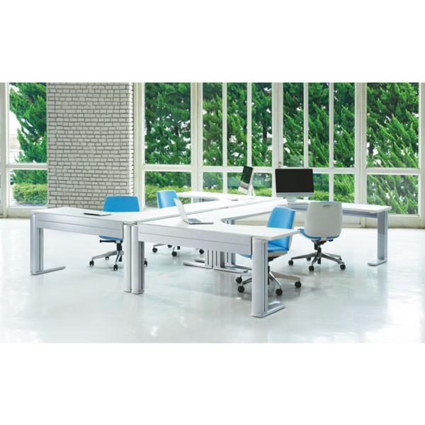 プラス(PLUS) オフィスデスク XF DESK TYPE-L(エクセフ デスクタイプエル)シリーズ XL-1612W-L71 641-692