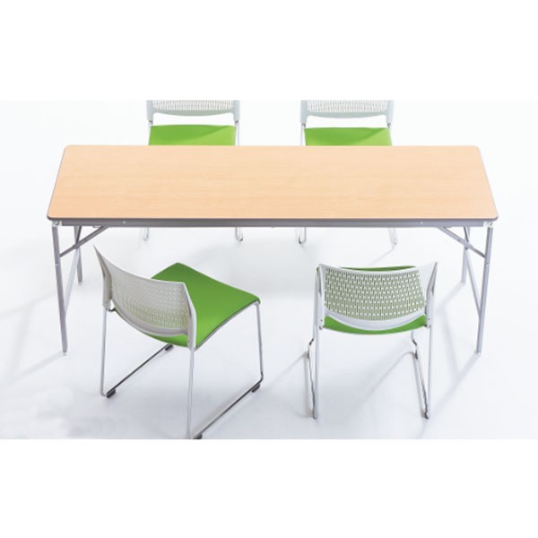 リネロ2 会議テーブル LD-615TN WS/BK jtx 687256 プラス 送料無料 組立設置込プラス リネロ2 フォールディングテーブル 幕板無・棚板無