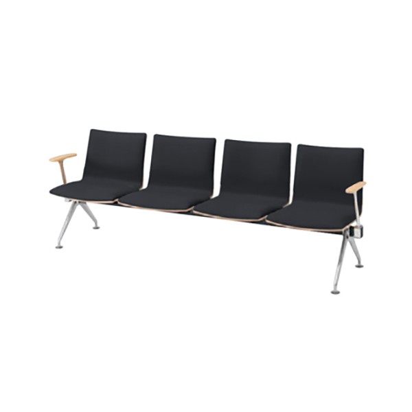 オカムラ LB38 背座パッド ロビーチェア 3人掛け 肘なし 幅1625mm グリーン LB38YC PB76 1台 (メーカー直送)