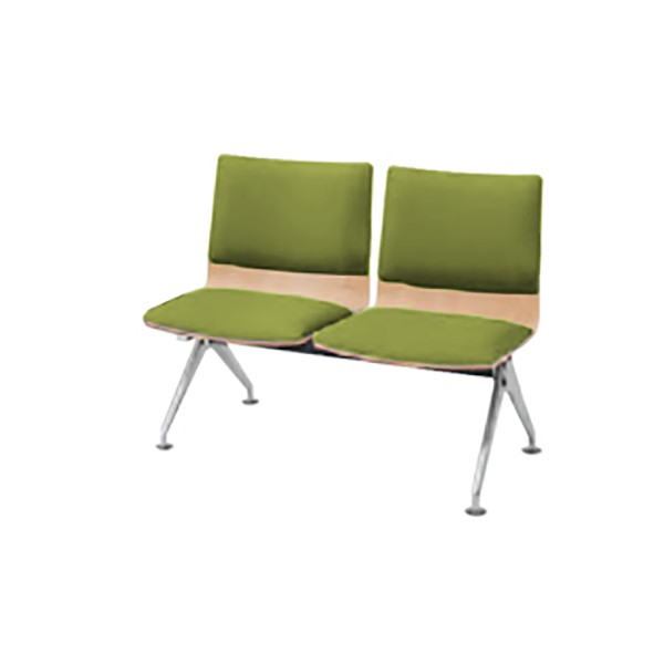 オカムラ LB38 背座パッド ロビーチェア 3人掛け 肘なし 幅1625mm グリーン LB38YC PB76 1台 (メーカー直送)