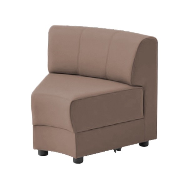 オカムラ S-59 ロビーチェア 内コーナー60° ビニールレザー張り 幅1004mm アプリコット 8359BH PB29 1台 (メーカー直送) オカムラ S-59 ロビーチェア 内コーナー60° ビニールレザー張り 幅