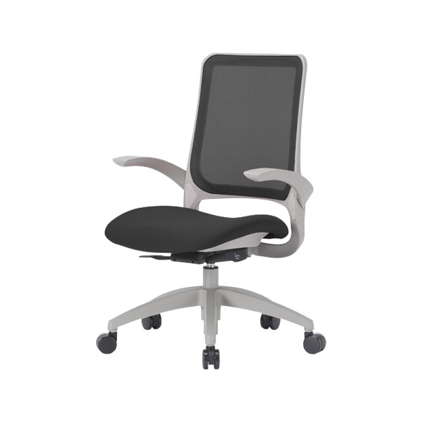 アイコ AICO MS-1615BK(F12)BK 直送 代引不可 オフィスチェア MS−1600シリーズ 座クッション 樹脂脚タイプ 肘付き 背：メッシュ／BK MS1615B MS-1615｜アイコ（AICO）のオフィスチェア