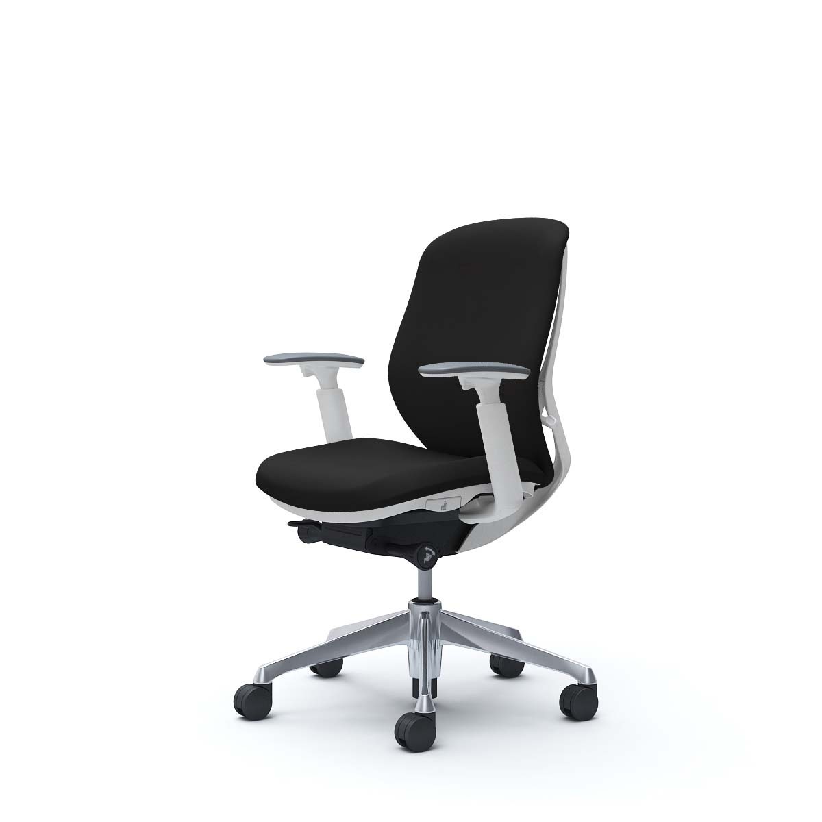 オカムラ シルフィー sylphy ハイバック 背クッションタイプ 布張り(プレーン) アジャストアーム ブラックボディ アルミ脚 ウレタンキャスター C687ER C648XR | シルフィー sylphy ハイバック 背クッションタイプ(プレーン