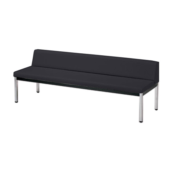 生興 MC-7AS□ 背付 生興 長椅子 ビニールレザー張り 折りたたみ脚タイプ 背付、バネ機構