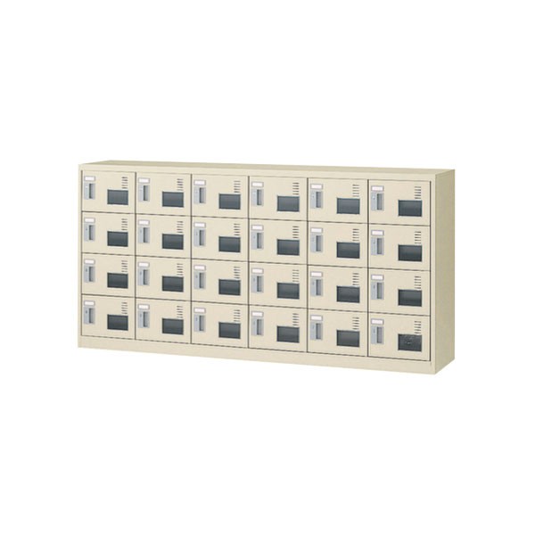 生興 SLCシューズボックス 内筒交換錠取っ手 ニューグレー色 6列2段12人用 奥深 W1755×D450×H880 SLC-D12Y- 生興 SLCシューズボックス 内筒交換錠取っ手 ニューグレー色 3列4