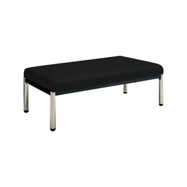 コクヨ ロビーチェア150 3人掛け 背なし 角パイプステンレス脚 幅1800MM×奥行き600MM ビニールレザー カラー VFN06 コクヨ ロビーチェア 150シリーズ 3人用 W1800 角パイプメッキ脚