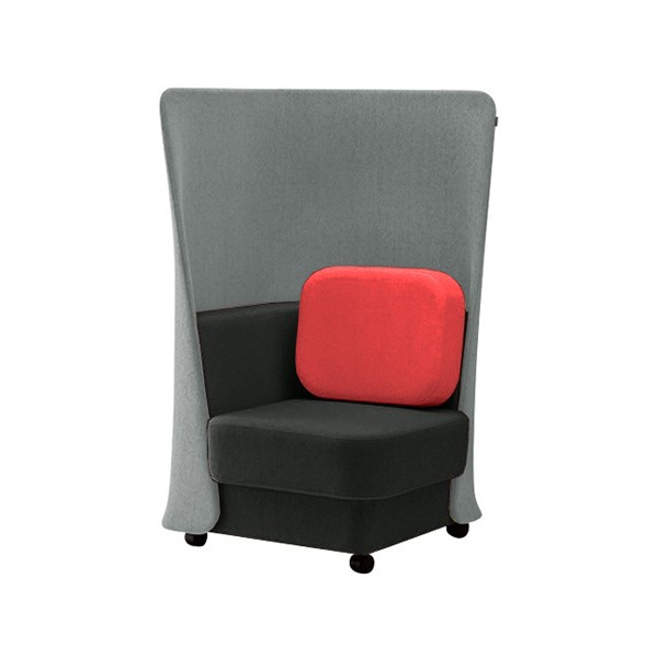 イトーキ 30万「pinamo/ピナモ」1人掛けソファ どろ 半個室 ハイバック  