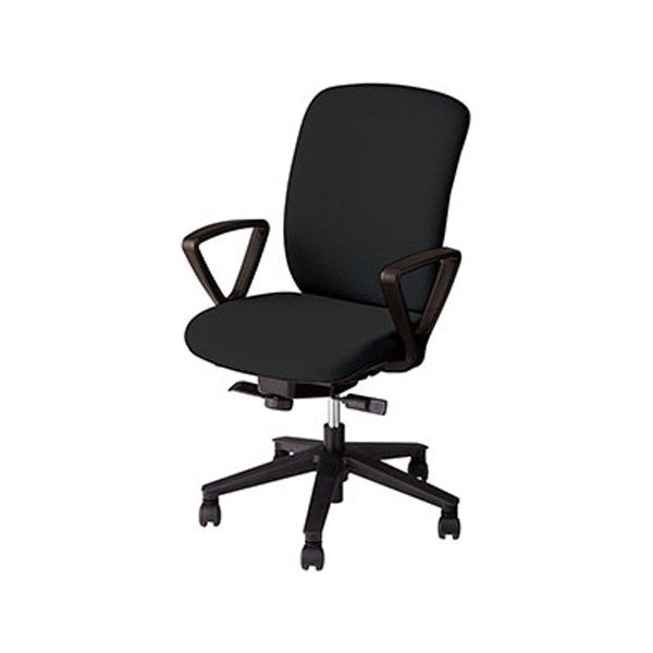 NAIKI 事務用チェア 背:グリーン/座:ブラック 肘なし ハンガー付 ハイバック ■▼215-1070 VE512FH-GRB 1脚