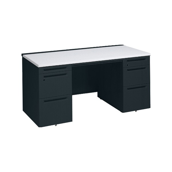 設置無料 オカムラ アドバンス オフィスデスク 片袖 4段 L脚 中央引出し付 シリンダー錠 幅1100×奥行800mm ワークデスク パソコンデスク 日本製 3V1WBK 設置無料 オカムラ アドバンス オフィスデスク 片袖 4段 L脚 中央