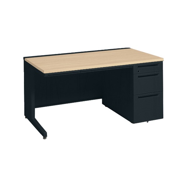 オカムラ アドバンス 片袖机 3段(B5) 引出し付 コンセント(別売)対応 幅1200×奥行700×高さ720mm 3V1PLJ MK56 1台 オカムラ アドバンス 片袖机 3段(B5) 引出し付 標準 幅1500×奥行700