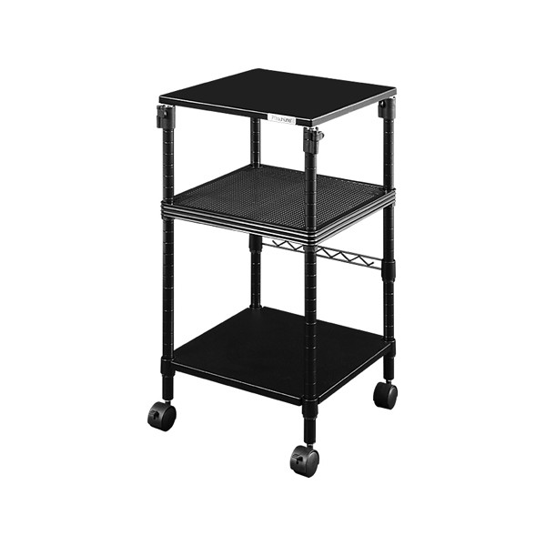 Bauhutte(バウヒュッテ) 昇降式 スピーカースタンド BHS-400SP-BK ブラック 40×40×75~105cm Bauhutteからスピーカーを浮かせて設置できる「昇降式スピーカー