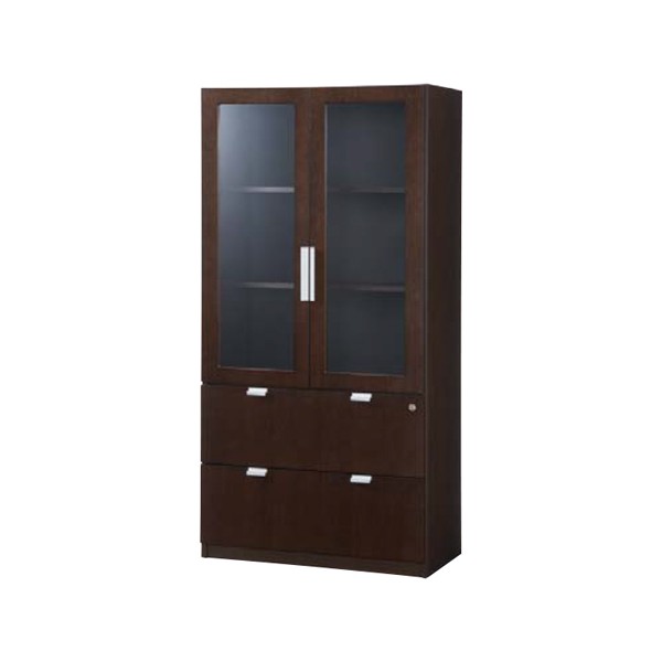 ガラス扉 木製収納 キャビネット 鍵付き 内田洋行 ガラス扉 木製収納 キャビネット 鍵付き 内田洋行