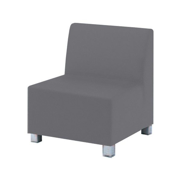 オカムラ LB05 ロビーベンチ 1人掛け 幅650mm ライムグリーン LB05HB FXS3 1台 (メーカー直送) オカムラ LB05 1人用ベンチ グレー 650幅×650奥行×400高さ（