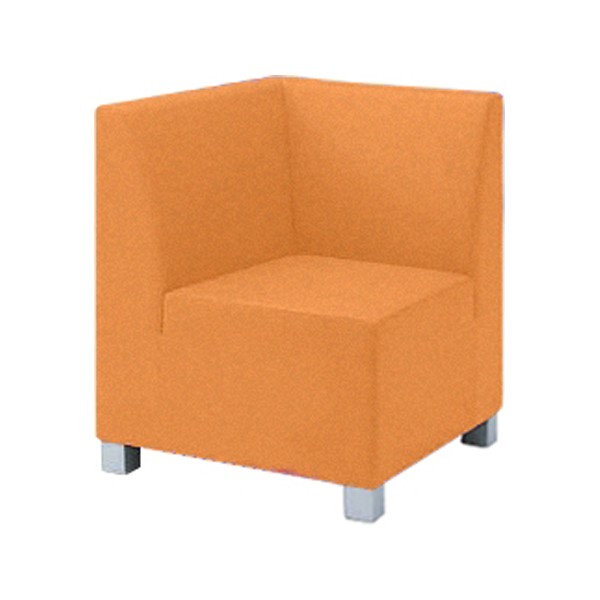 オカムラ LB05 ロビーベンチ 1人掛け 幅650mm ライムグリーン LB05HB FXS3 1台 (メーカー直送) オカムラ LB05 1人用ベンチ グレー 650幅×650奥行×400高さ（