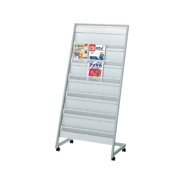 ウチダ パンフレットラック 直立タイプ キャスター付 3列5段 W794×D420