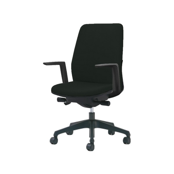 ■プラス 652123)事務イス カイル KB-HL63SL YG KBHL63SLYG(1968173)[送料別途お見積り][法人限定][外直送] プラス デスクチェア オフィスチェア カイル ハイバック 肘なし KC-HL63SL ブラック 652-115