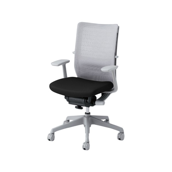 CW22BD FBA3 |オカムラ ヴィスコンテチェア ローバック固定肘 ライトグレー (メーカー直送) CW72ZC FBA3 |オカムラ ヴィスコンテチェア ハイバック固定肘 ライト