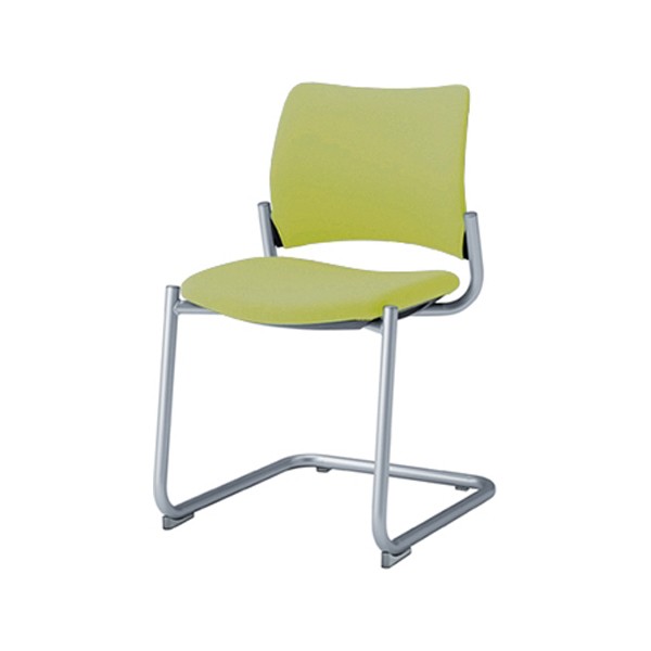 イス チェア 布生地 オカムラ 8147CZ 肘無し カンチ脚 グリーン 【公式