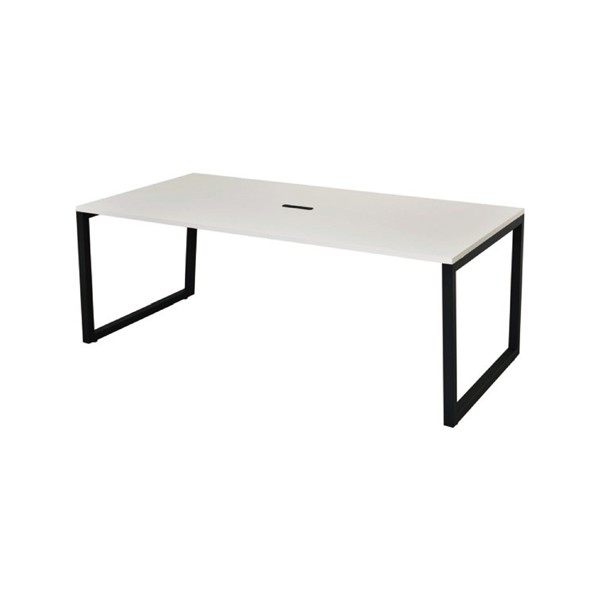 OAミーティングテーブル W1800xD900 ダーク ATD2-1890TL アールエフヤマカワ RFyamakawa 会議室 フリーアドレス 大型テーブル 作業台 事務 オフィス 配線機能付き・ミーティングテーブル W1800xD900 ⁄ ダークN ATD2