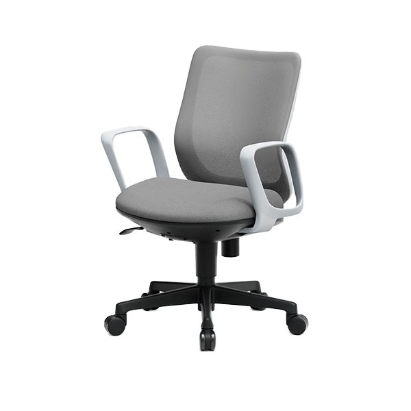 アイコ 事務用チェア 肘なし OA-3105(FG3)AGR アッシュグレー チェア アイコ OA-3105 ローバック 肘なしタイプ φ60mm大口径ナイロン