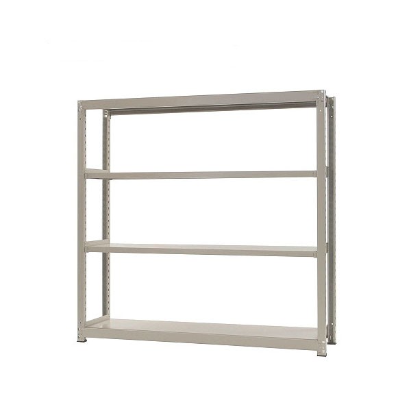 中量ラック　耐荷重500kgタイプ　単体　間口900×奥行900×高さ1500mm　4段　ニューアイボリー 中量ラック 耐荷重500kgタイプ 連結 間口1800×奥行900×高さ2400mm 4段