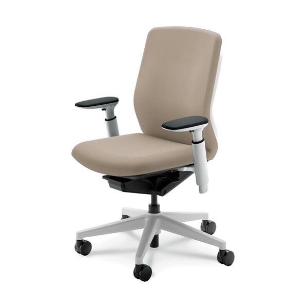 内田洋行 KRENE(クレネチェア) KA-340WWA3 PA ホワイトシェル ハイバック ホワイト脚 布張地 ナイロンキャスター アジャスタブル肘KAAW型 内田洋行⁄UCHIDA クレネ⁄KRENE 品番KA-330WBA1 PA 5-377-6312