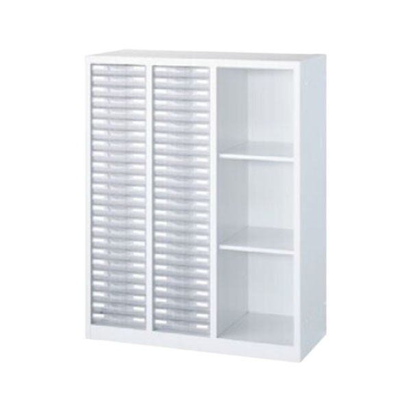 生興 ニュースタンダード書庫 A4対応書庫 ANWシリーズ(ホワイト) 上置き用 ガラス引戸書庫 W1760×D400×H730 ANW-62G
