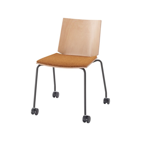 【展示品 2021年製】　内田洋行　Hazel　ミーティングチェア　スタッキング 内田洋行 ミーティングチェア ヘーゼル スタッキング ダークブラウン