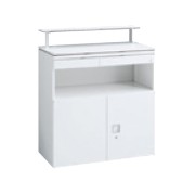 激安⭐︎送料込み！オカムラ ホワイト オープンキャビネット 3棚