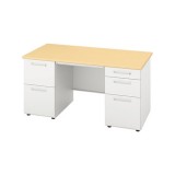 ■ナイキ 片袖デスク XEHH106BWMW(2088744)[送料別途見積り][法人・事業所限定][外直送] XEHH型 片袖デスク Hタイプ ブラック｜ナイキ（NAIKI）