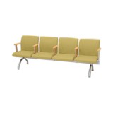 ■プラス 39869)LS-250 ロビーチェア4人用 肘付LS-254AN OR LS254ANOR(2111660)[送料別途見積り][法人・事業所限定][外直送] □プラス 39869)LS-250 ロビーチェア4人用 肘付LS-254AN OR LS254ANOR(