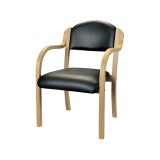 井上金庫販売 木製チェア 肘付タイプ グリーン IKD-01VGR 1脚 ダイニングチェア | 井上金庫販売 木製チェア 肘付タイプ グリーン