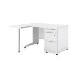 plus L字型デスク　L字型　スチール脚タイプ L型平机　オフィスデスク プラス PLUS US-2 ユーエスツー 平机 平デスク L字脚 US-NS146H W1400