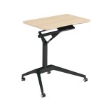 【極美品】オカムラ　昇降テーブル　手動昇降デスク　ライズフィットⅢ　そら豆形 極美品】オカムラ 昇降テーブル 手動昇降デスク ライズフィットⅢ